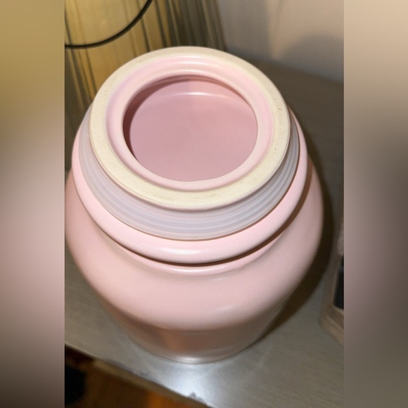 RAE DUNN HTF Ceramic Pink Mom's Snacks Cookie Food Storage 8” Jar w/Lid - Picture 4 of 7